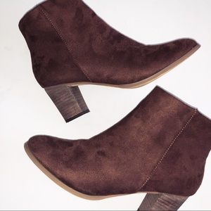 Boston Design Studio Brown Suede Ankle Boots